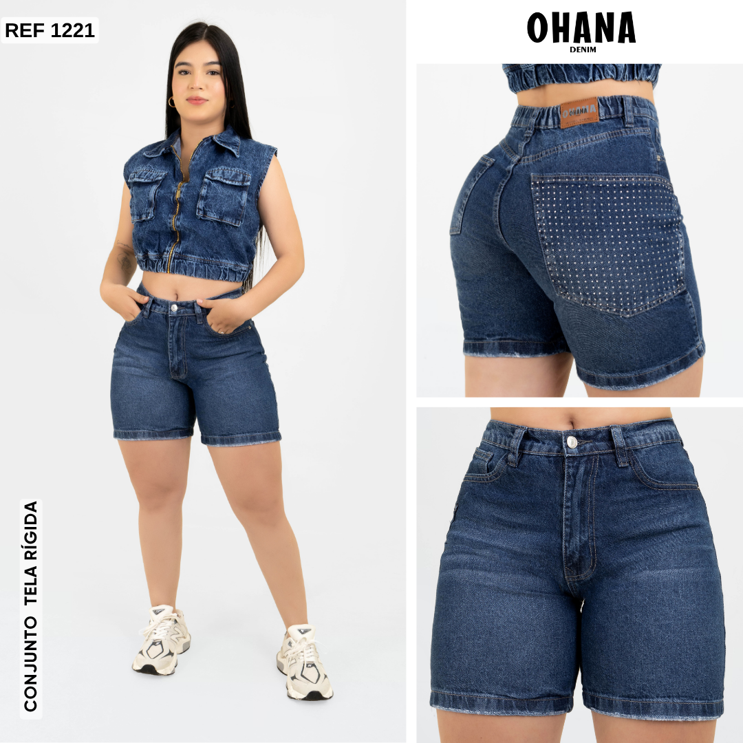 SETS DENIM REF 1221 (chaleco y bermuda)