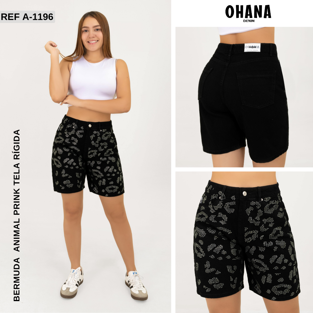 BERMUDA RÍGIDO ANIMAL PRINT REF A-1196