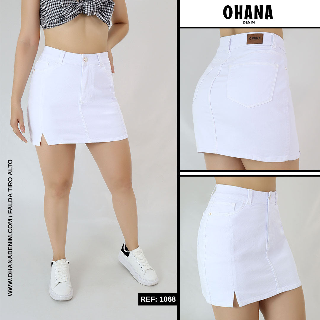 FALDA TIRO ALTO DENIM REF 1068