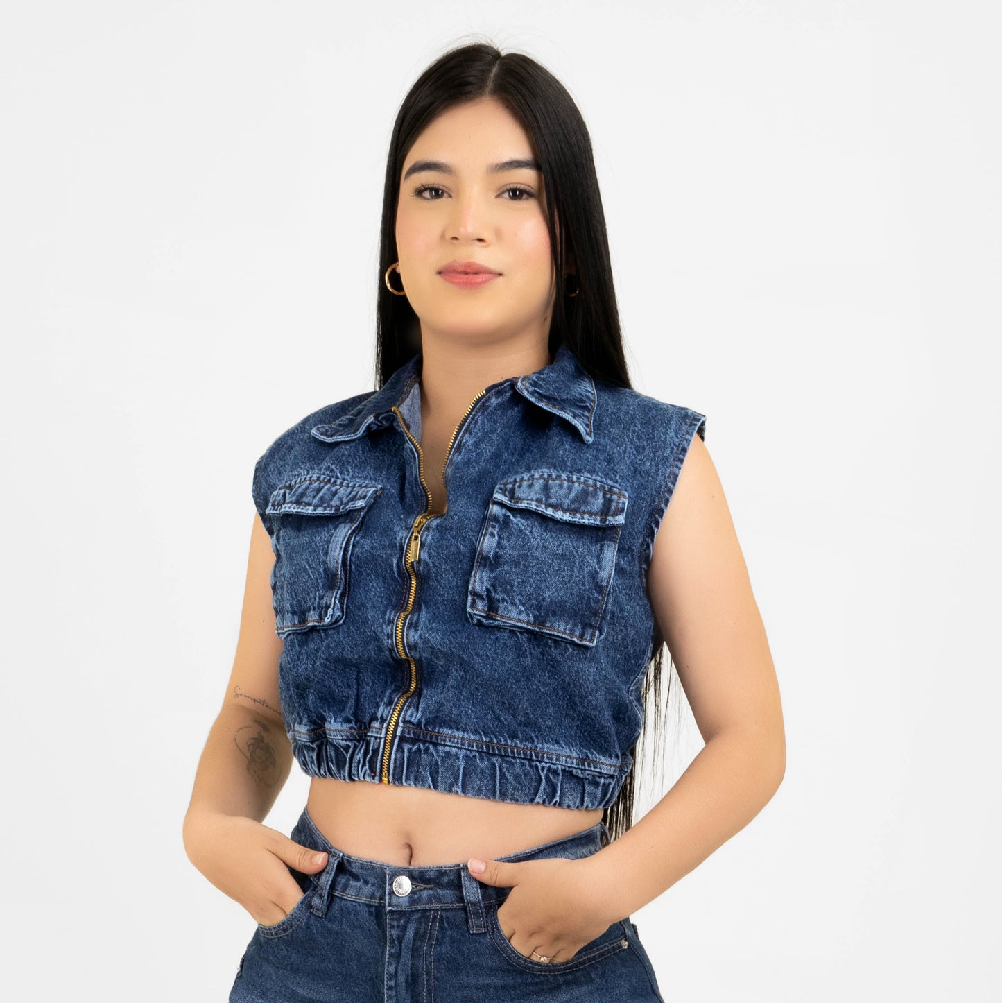 SETS DENIM REF 1221 (chaleco y bermuda)