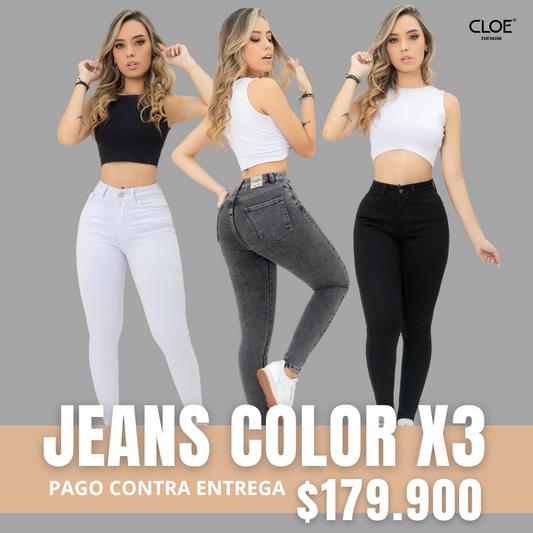 PROMOCIÓN X3 JEANS COLOR