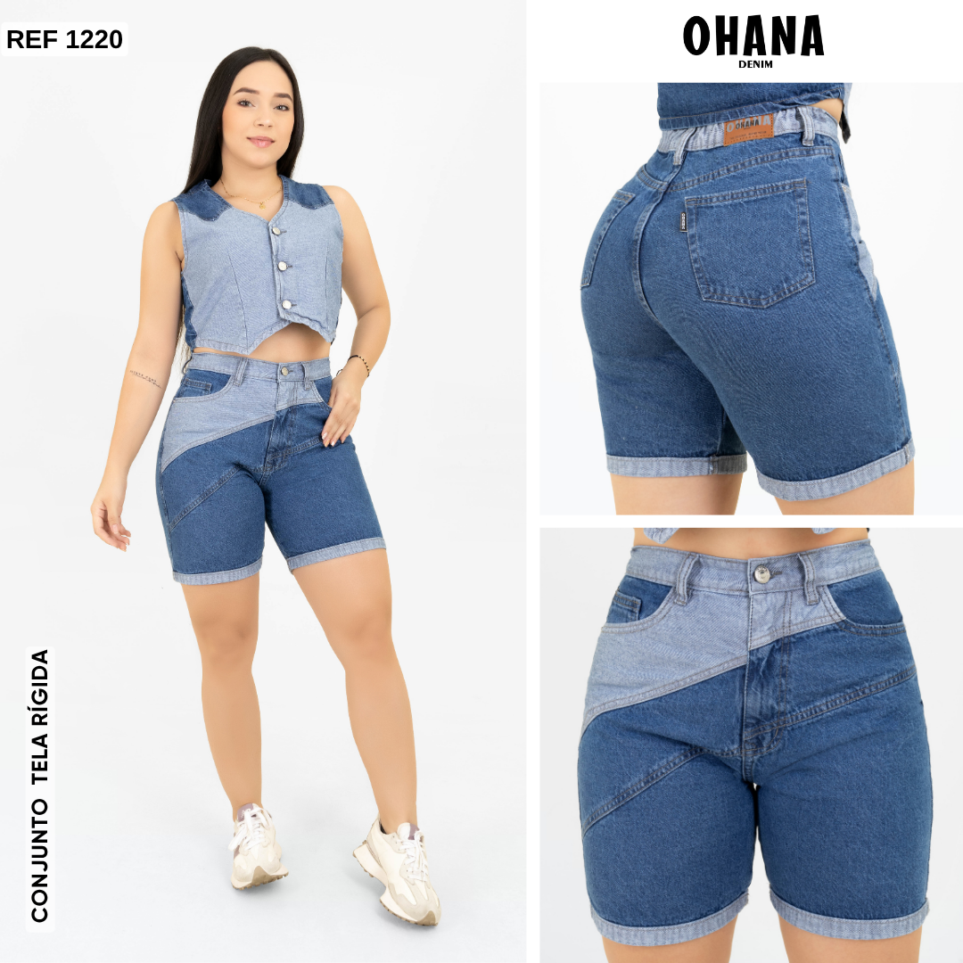 SETS DENIM REF 1220 (chaleco y bermuda)